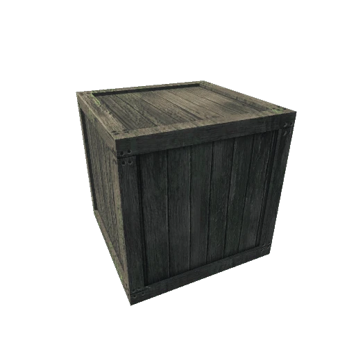 Breakable Crate With Moss